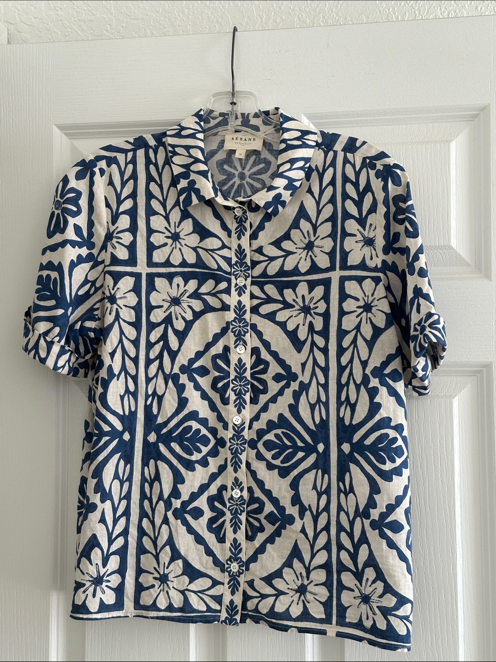 Sezane LIVIA SHIRT Albi Print 36 - Picture 5 of 6